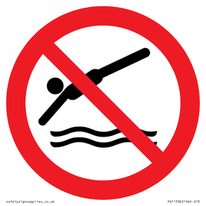 Prohibition: No diving